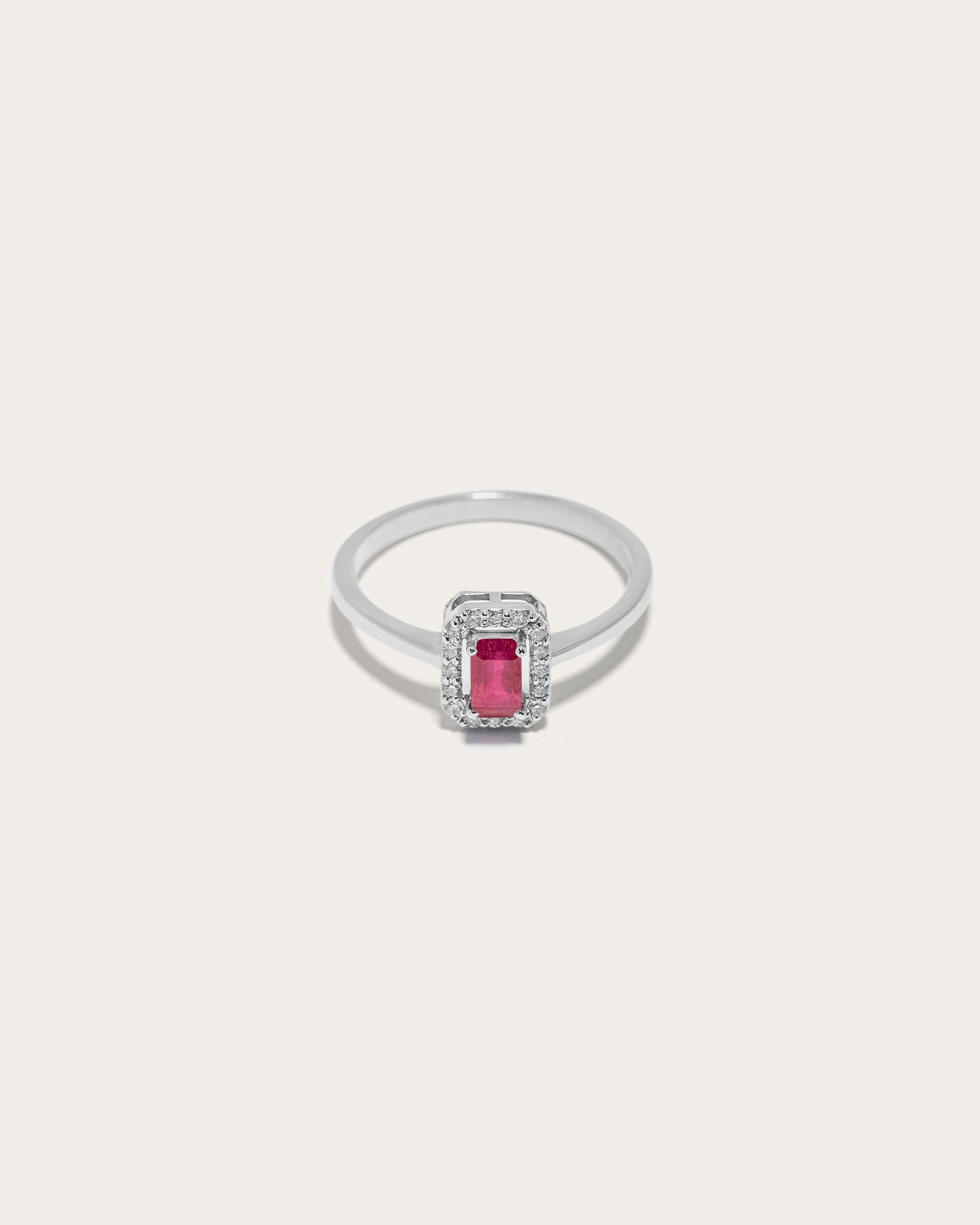 Ruby Square Sparkler Ring