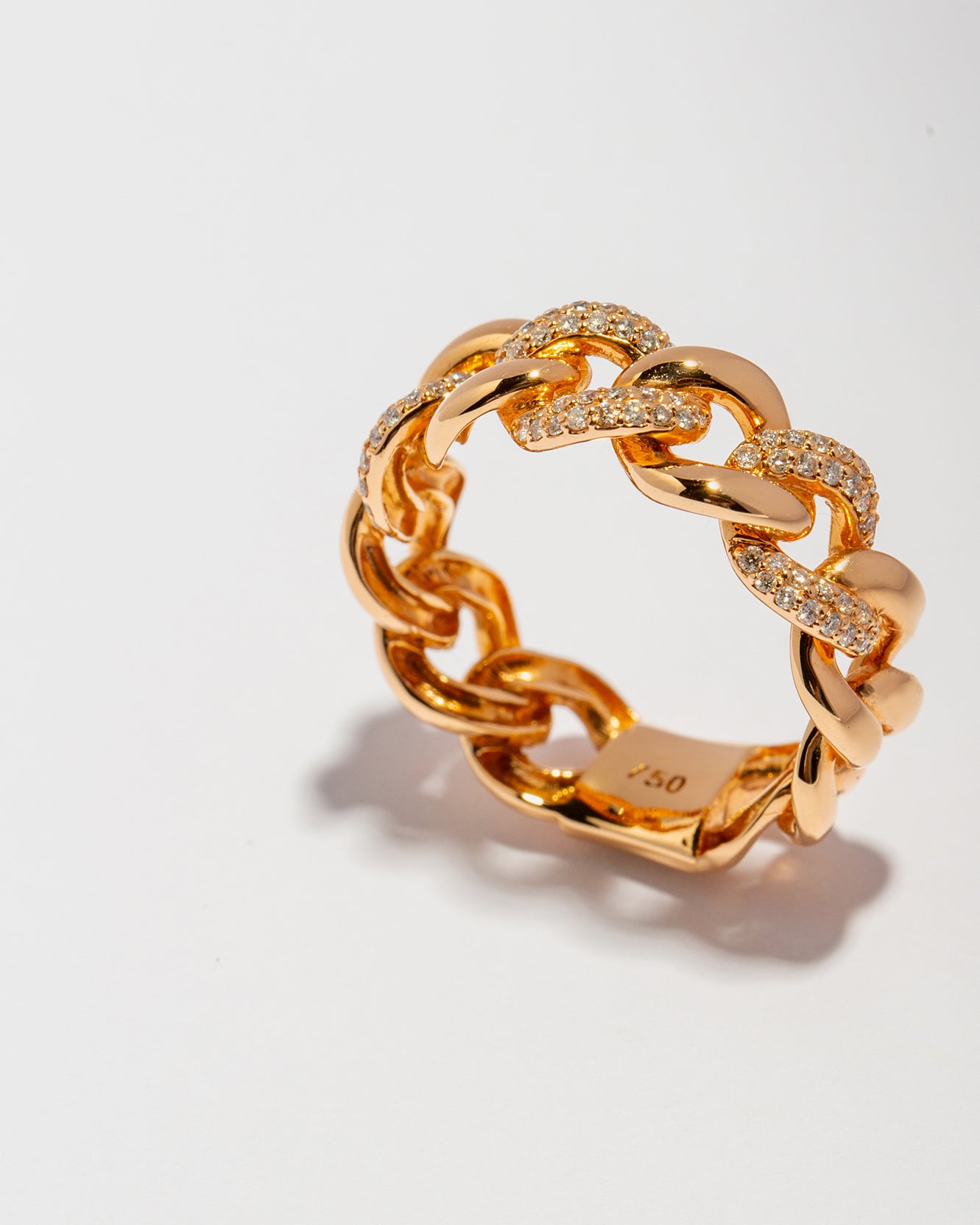 Rosy Cuban Diamond Ring