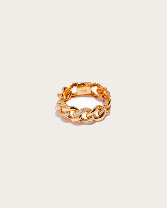 Rosy Cuban Diamond Ring