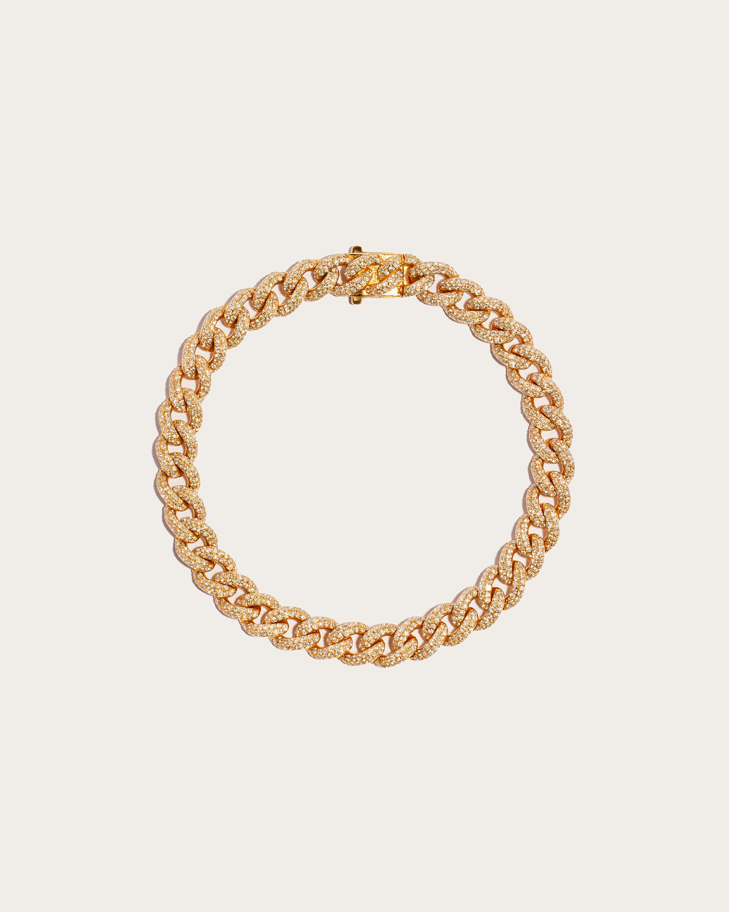 Golden Brilliance Cuban Bracelet Rose Gold